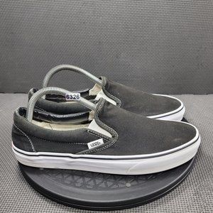 Vans Asher Shoes Womens Sz 9 Black Canvas Slip On Skate Sneakers
